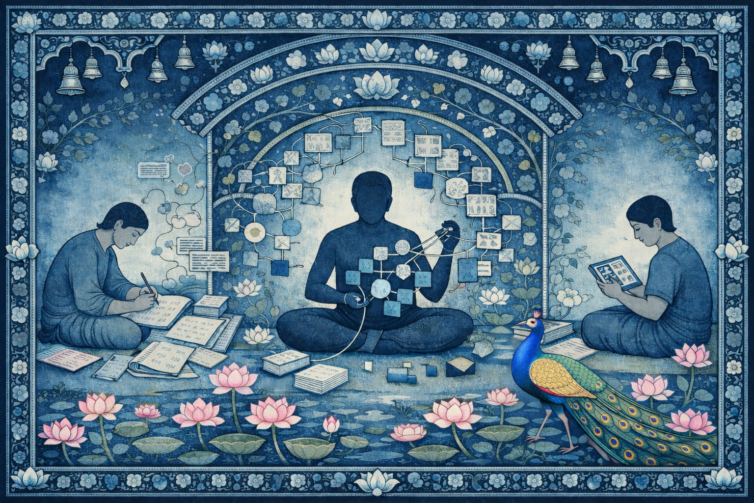 Illustration of builders creating personalized tools